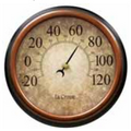 Analog Wooden Bezel Thermometer